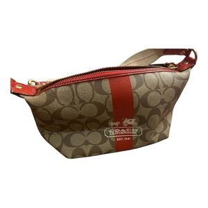 Coach Brown and Red Shoulder Bag